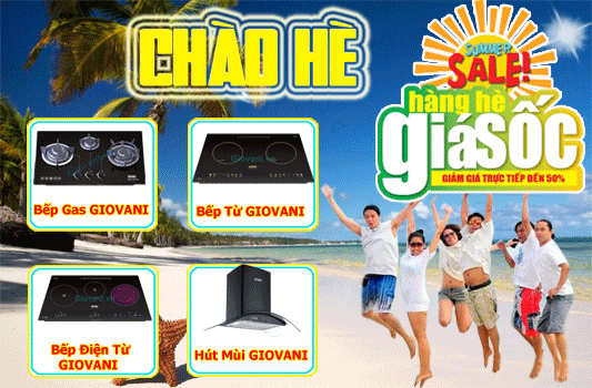 Giovani Việt Nam triển khai khuyến mại mua bếp điện từ tặng máy hút khỏi khử mùi 2018